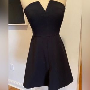 Likely Elegant Black Strapless Mini Dress